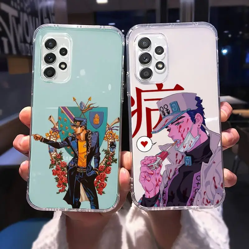 

Anime JoJo Killer Queen Phone Case Transparent For Samsung A51 A50 A71 A70 A81 M60S Note S21 S 20 10 9 8 11 E Plus Ultra
