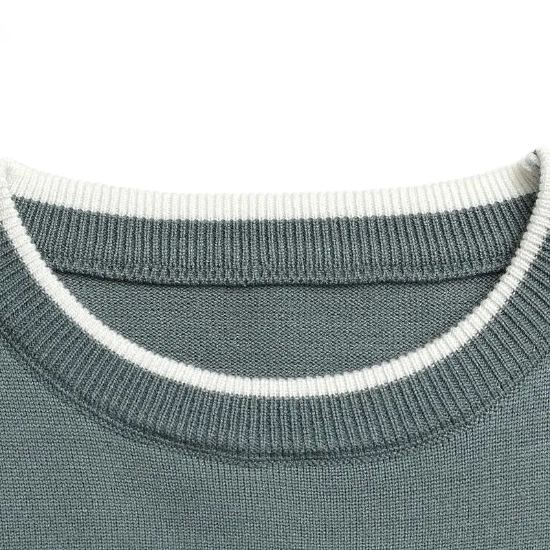 

Men's Winter Knitted Sweater 2020 Autumn Winter Casual Pullover Vintage Black Slim Fit Long Sleeve Knitted Sweaters Male For Men