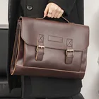Мужская винтажная сумка из искусственной кожи, деловая сумка с одной ручкой, 2020