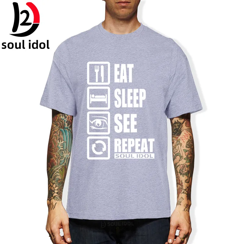 

ANIME BLACK T SHIRT Tee shirt D2 Hot sale Fashion EAT SLEEP