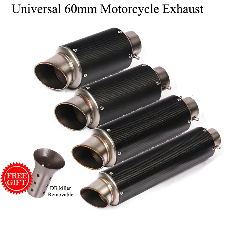 

Universal 60mm Motorcycle GP Racing Exhaust Pipe Escape Modify Muffler DB Killer For MT-09 CBR1000RR R1 S1000RR R6 Z900 ATV