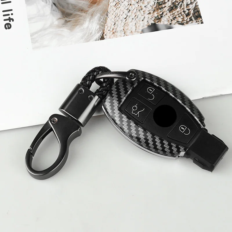 

Car key case is suitable for Mercedes-Benz A B C S class AMG GLA CLA GLC W176 W221 W204 W205 accessory bracket shell keychain
