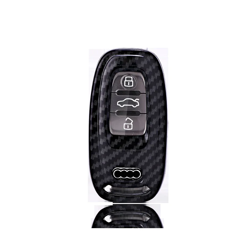 

Car Key Case Is Suitable For Audi A4L/Q5/A6L/A7/A5/A8 Carbon Fiber Pattern Full Shell