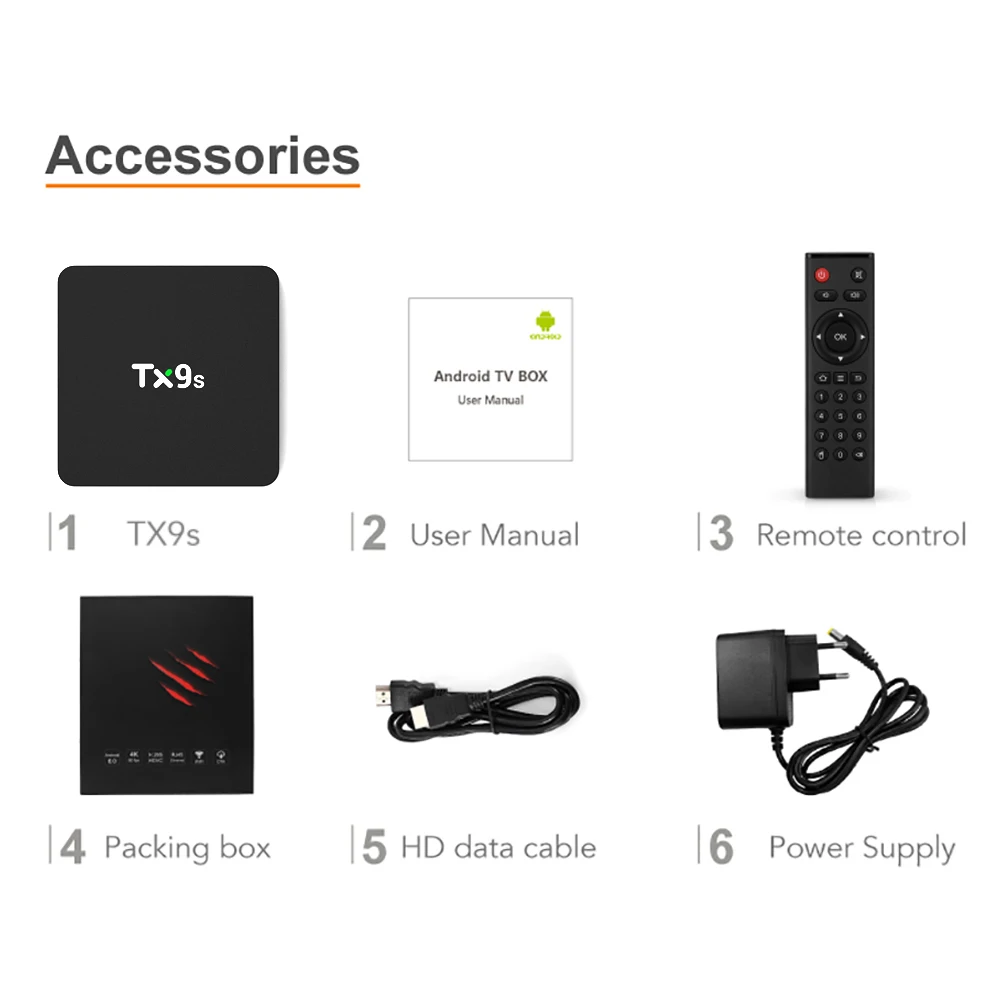 

TX9s Android Smart TV Box Amlogic S912 2GB 8GB 4K 60fps TVBox 2.4G Wifi 1000M Google Assistant Voice tanix tx9s Set-Top Box