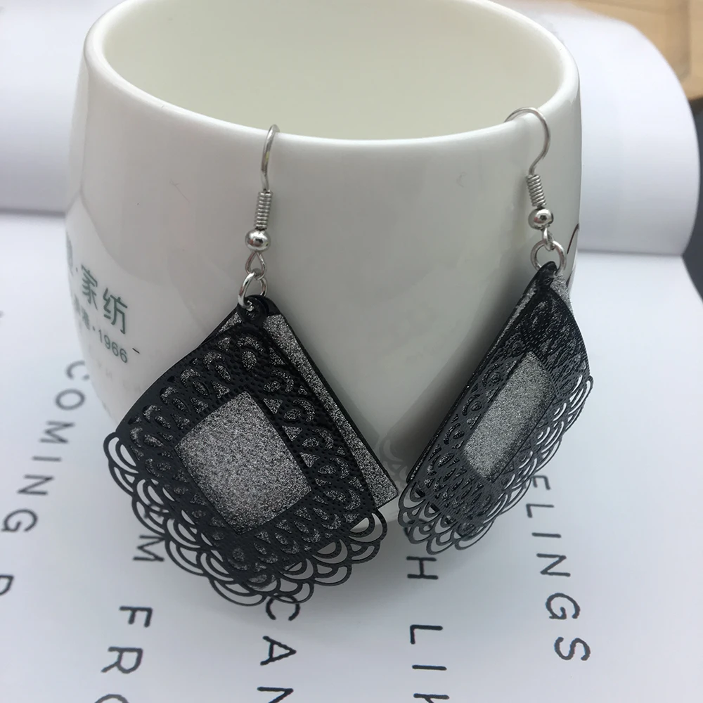 Серьги из шлифованной пряжи с пайетками для женщин ювелирное изделие модные