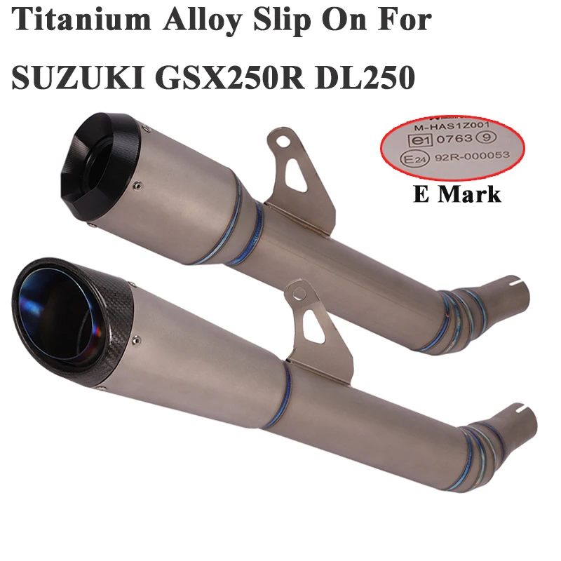 

Выхлопная система мотоцикла из титанового сплава Escape для SUZUKI GSX250R DL250 GSXR250 Модифицированная средняя труба из углеродного волокна глушитель