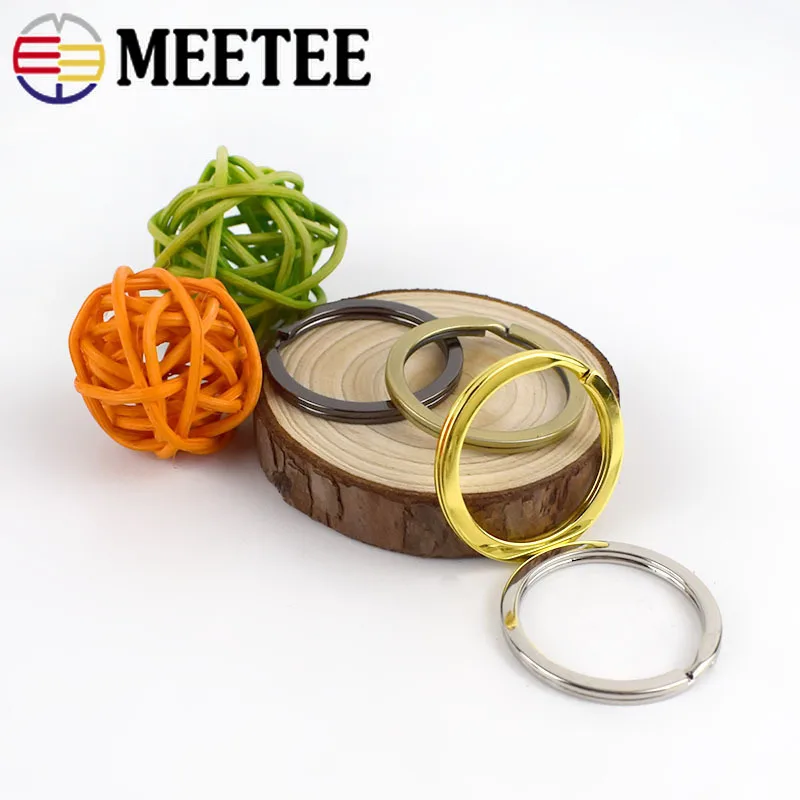Meetee 10/20 штук 20 мм 25 кольцо для ключей металлический брелок с пряжкой хомут круглым