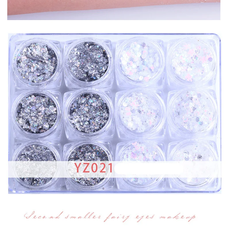 YZ021 CHIVENIDO фестиваль блеск глаз Gezicht блестки Maquillage фестиваль лицо драгоценные камни блеск для глаз дизайн ногтей - Цвет: YZ021
