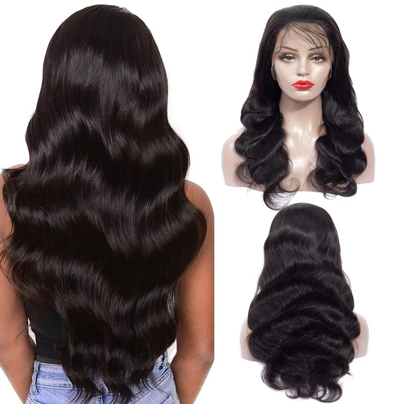 Объемные волнистые парики из натуральных волос на кружеве 4*1 волнистый парик