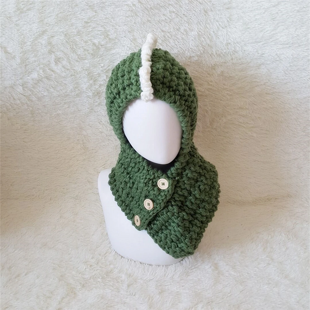 Хэллоуин НОВАЯ шапка с динозавром костюм ручной вязки детская Мужская и женская