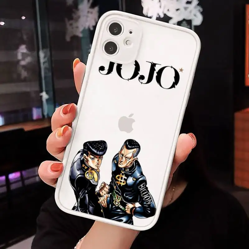 

JoJo Bizarre Adventure Phone Cases matte transparent For white iPhone 7 8 x xs xr 11 12 pro plus max mini Clear Funda