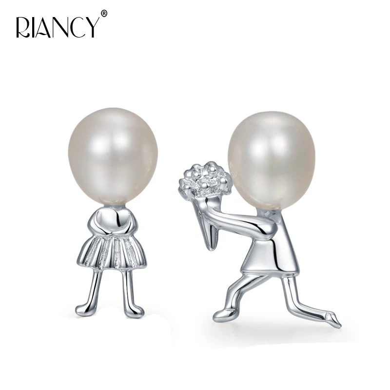 

Серьги-гвоздики женские с натуральным пресноводным жемчугом