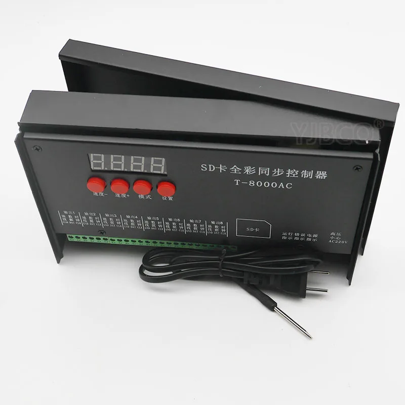 Светодиодный контроллер T8000AC SD-карты для WS2801 WS2811 LPD8806 8192 пикселей 5 в постоянного