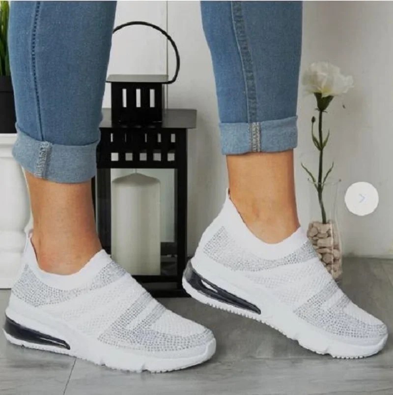 

Women's Sports Shoes Fashion Women's Sneakers 2021 Breathable Mesh Casual Shoes Platform Shoes Slip-on Walking Shoes Women's