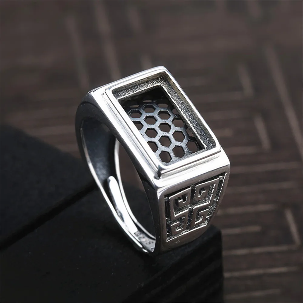 

Ring Base for 8x10mm/10x14mm/15x20mm/8x8mm/10x10mm/15x15mm Rectangle or Square Cabochons Thai Sterling Silver Adjustable