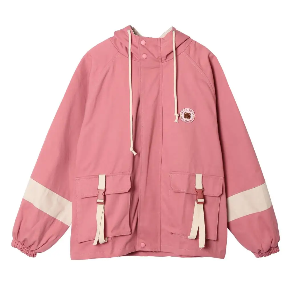 Высокое качество осенняя женская зимняя теплая Базовая куртка с капюшоном милый