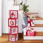 Рождественская прозрачная коробка, коробка для рождественских подарков рождественские украшения для дома, 2021 Рождественский орнамент, Рождество, Новый год