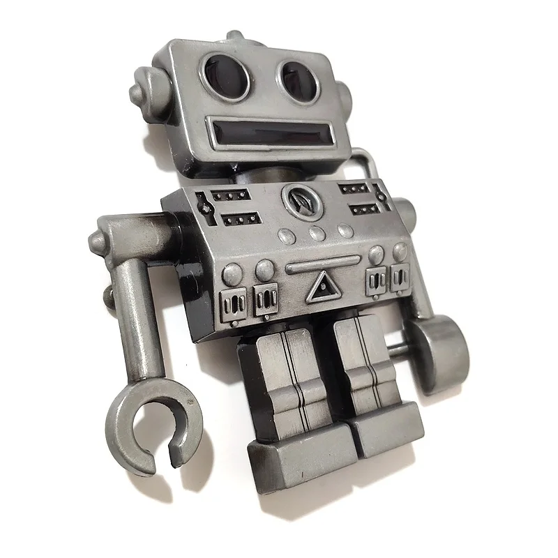 Пряжка для ремня в западном стиле с роботом Мужская крутая металлическая пряжка