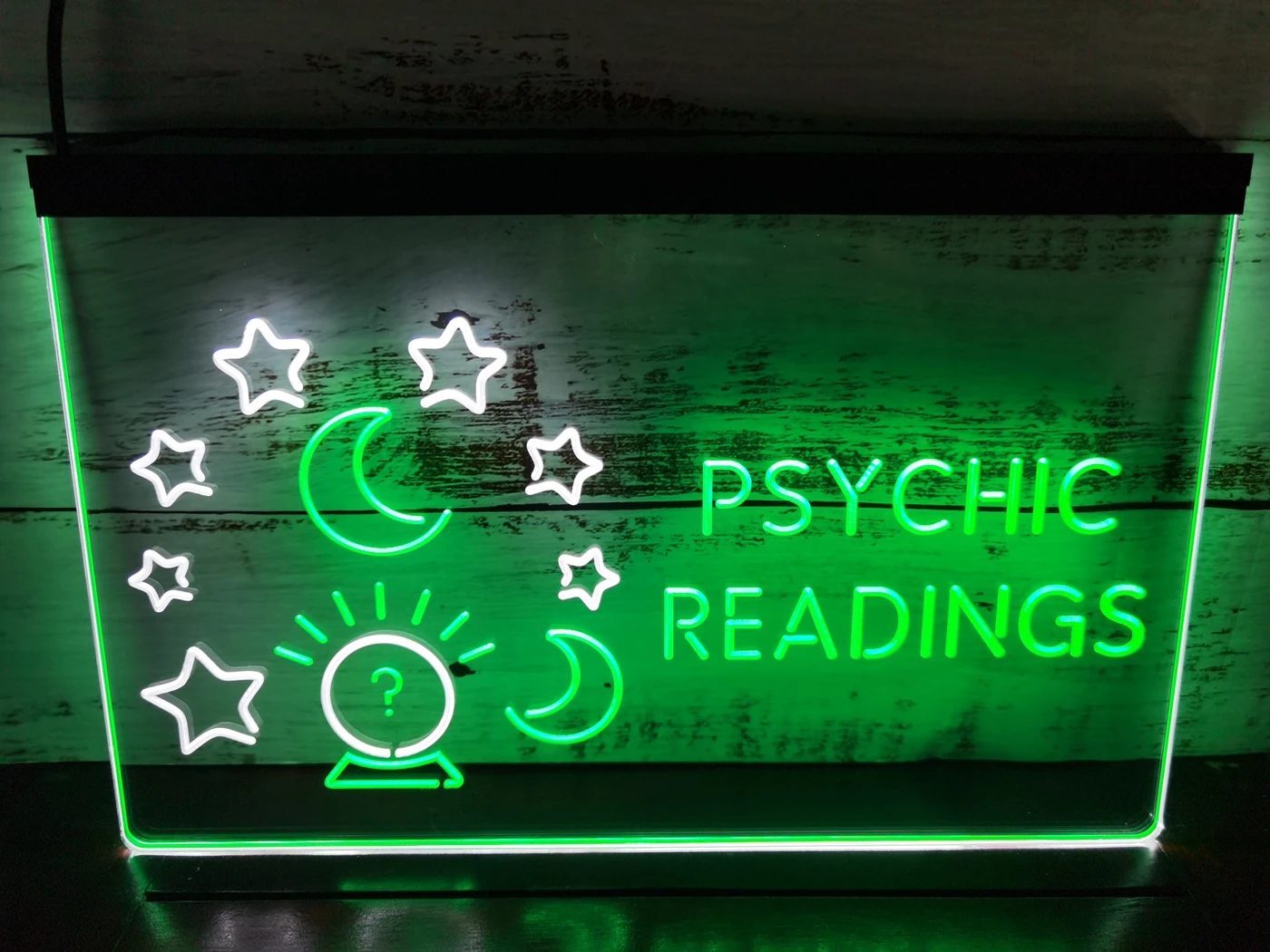

SS096 Psychic Readings Crystal Ball Dual Color LED Neon Sign