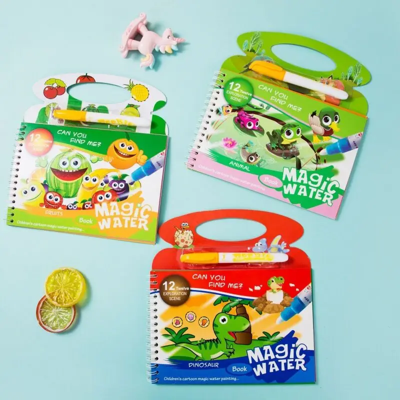 

Magic Water Drawing Book Coloring Doodle Magic Pen Painting Drawing Board For Kids Education Toys Birthday Gift