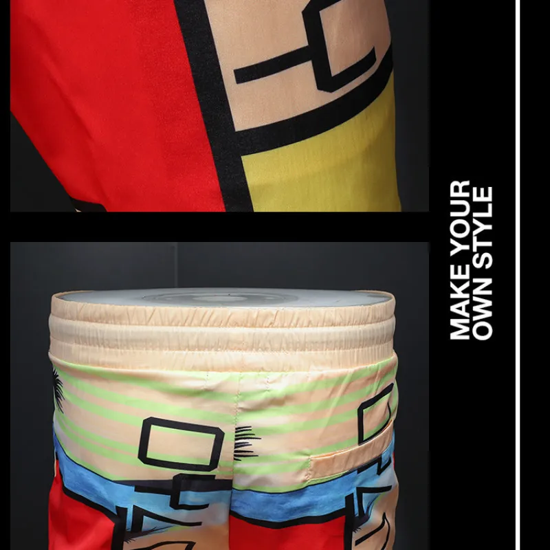 

Summer Men 2021 Casual Shorts High Quality Hawaiian Beach Shorts Bermuda Masculina print Slim Streetwear Social Men Clothing
