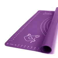 silicone baking mat with scale non stick silicone pad for rolling pastry dough bpa free purple table sheet for bake pizza cake