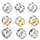 Кольцо унисекс из нержавеющей стали, на свадьбу