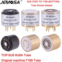 1pc 6u8a 6u8 tube top to 7199 tube bottom diy audio vacuum tube amplifier convert socket adapter