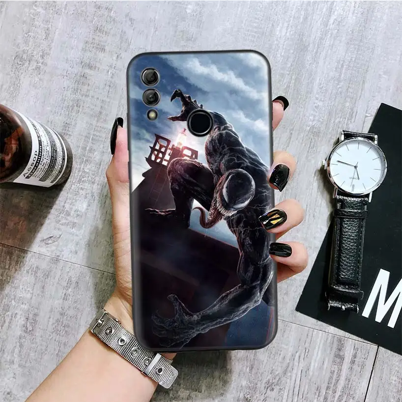 Чудо-яд супер герой черная крышка чехол для телефона для huawei Y9 Y5 Y6 Y7 Honor 10 9 Lite 9X8X8 S 8A фотоаппаратов моментальной печати 7S 7A 10i 20i V20 Coque C