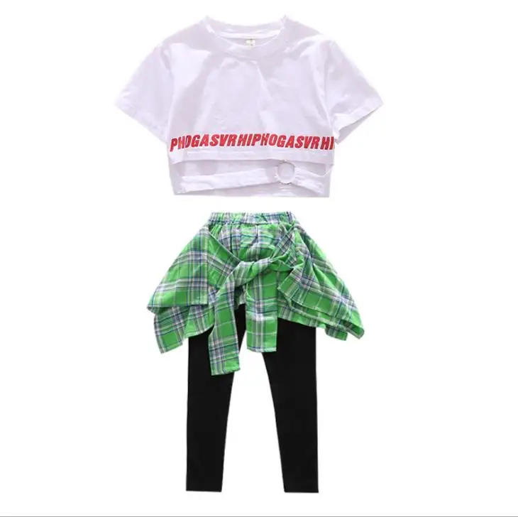 Новый детский джаз танец хип хоп костюмы для девочек хлопковый черный топ с