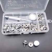 15pcs press studs snap fasteners poppers sewing clothing snaps button snap fastener installation kit