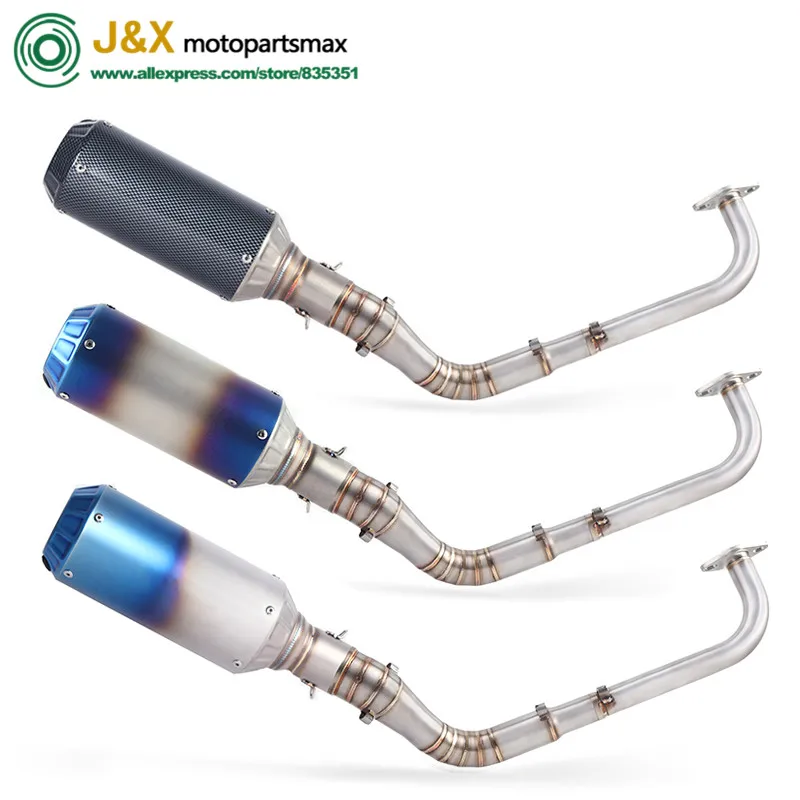 

Для yamaha NMAX155 NMAX 155 2015-2017 модифицированный передний средний звеньевой трубопровод для скутера глушитель выхлопной трубы полная система сколь...