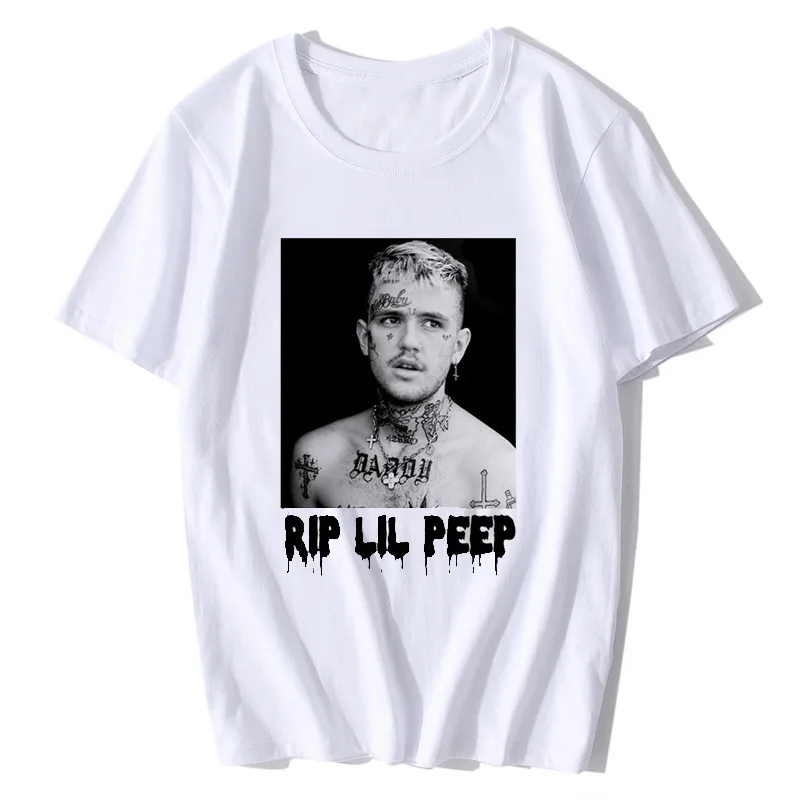 Персонаж 3D печать Рэппер Lil Peep футболка рэп хип хоп LilPeep Мужская крутая уличная
