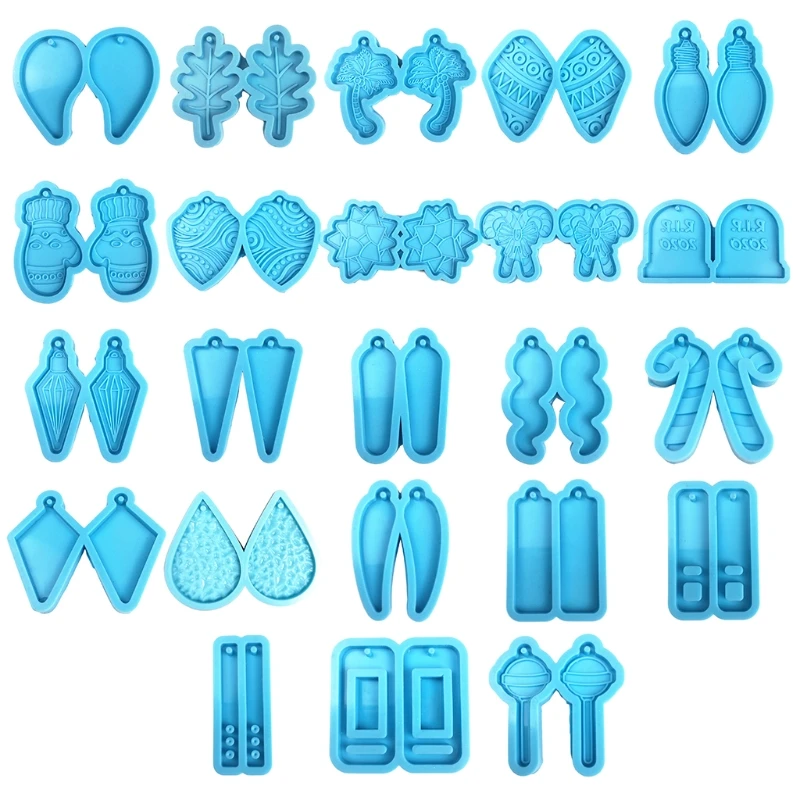 

Earrings Epoxy Resin Mold Eardrop Dangler Pendant Silicone Mould DIY Crafts Jewelry Casting Tool