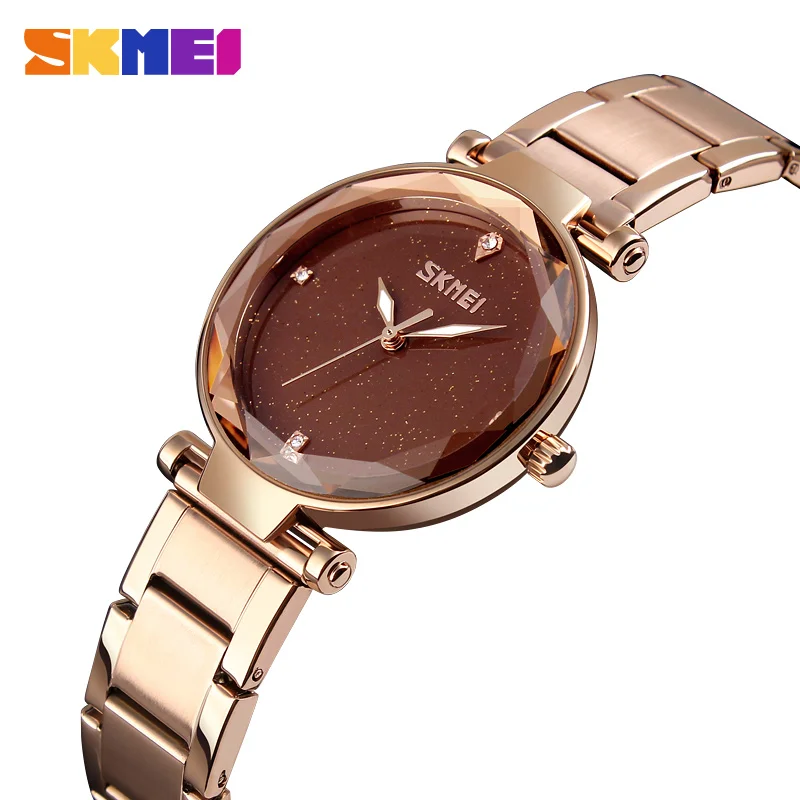 

SKMEI Starry Sky Quartz Women Watch Fashion Diamond Female Wristwatches Stainless Steel Strap Girl Lady Watches reloj mujer 9180