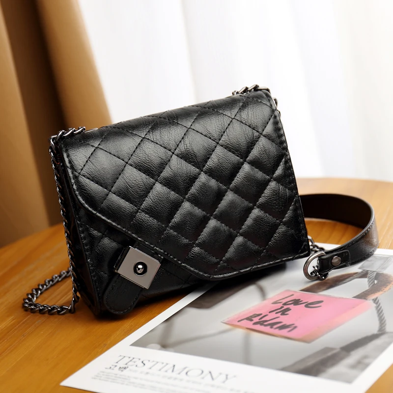 Новинка 2021 популярные кожаные сумки через плечо DAI.MM с алмазной текстурой для