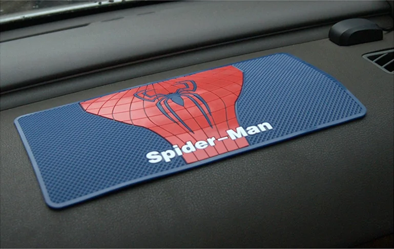 Spider-Man Большой размер 27x15 см автомобильный коврик для телефона нескользящий коврик Липкий Коврик Противоскользящий Коврик Большой Авто Стайлинг автомобильные аксессуары для телефона MP4 gps ключ - Название цвета: Spider-Man