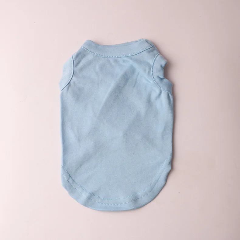 

Solid Color Summer Dog Vest Soft Cotton T shirt for Dogs Cat Puppy Blank Clothes for Dogs Kitten Elasticity Costume for Free DIY