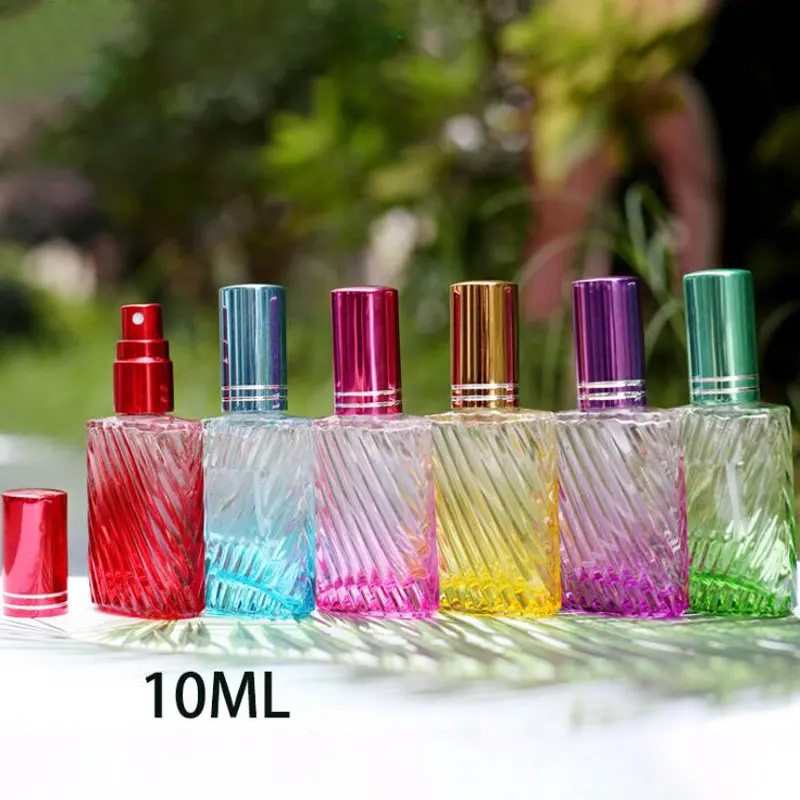 Цветной флакон распылитель для эфирных масел духов роскошная стеклянная бутылка