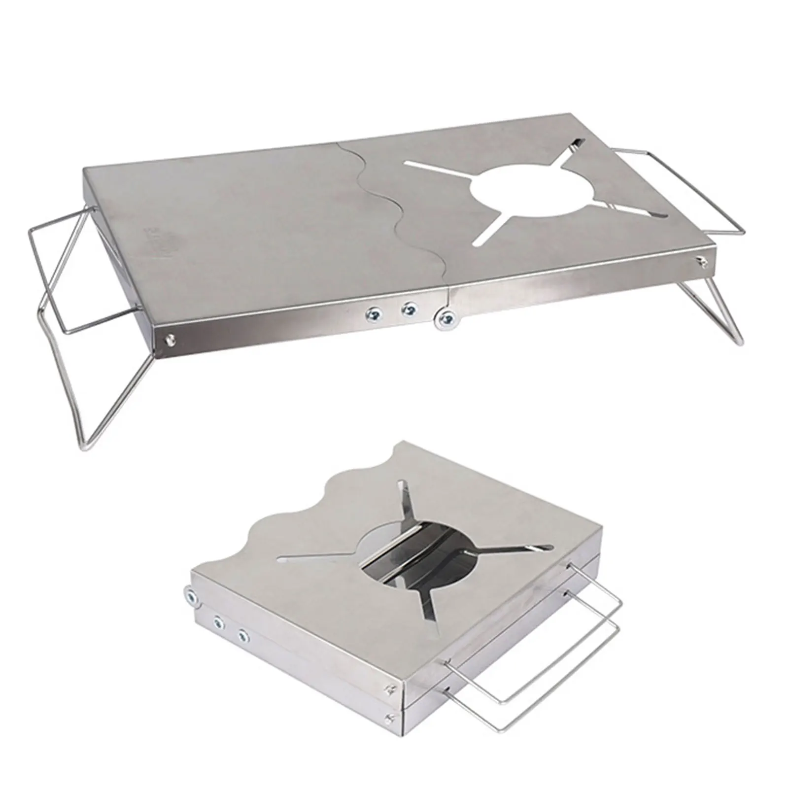 Портативная уличная Складная плита стол для одной горелки многофункциональный