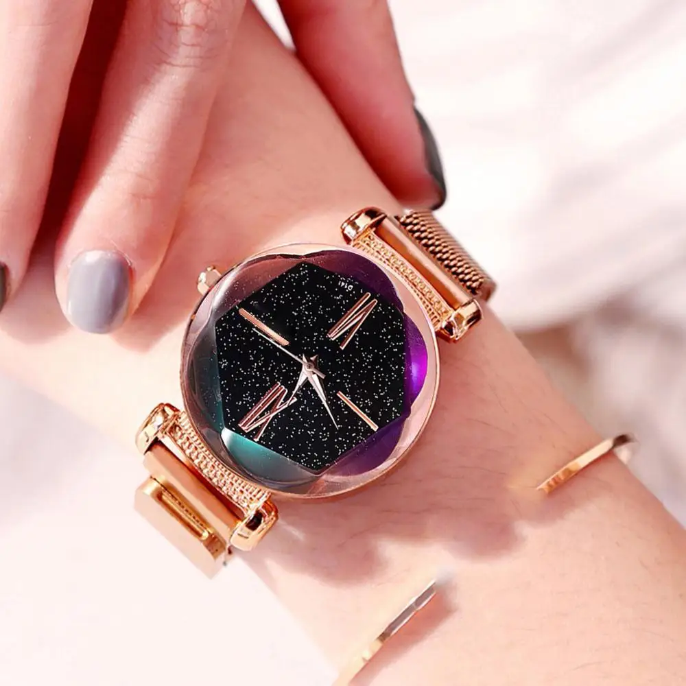 

Luxury Women's Magnet Watch Starry Sky Women Watches Fashion Diamond Ladies Watch Quartz Wristwatch Reloj Mujer Watch For Women