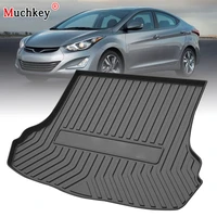 muchkey tpe trunk mat for hyundai elantra 2012 2013 2014 2016 car waterproof non slip custom rubber 3d cargo liner accessories