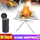 Уличная кухонная посуда для кемпинга, подставка для дровяной плиты, подставка для огня, садовая сетка для обогрева заднего двора, огнеупорная Съемная печь