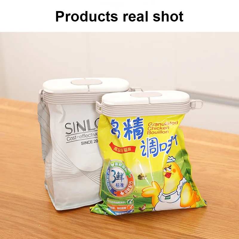 Многофункциональный клип уплотнения пыли приправа соль Bag насадка сохраняющий