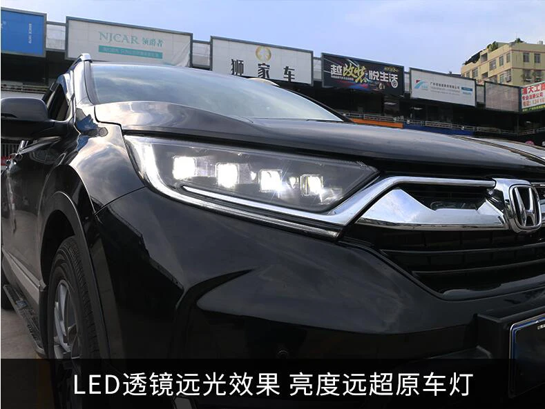 Видео шоу 2 шт~ 2019y автомобиль bupmer головной свет для Honda CR V CRV фары автомобильные аксессуары все в светодиодный туман для headlamp фары