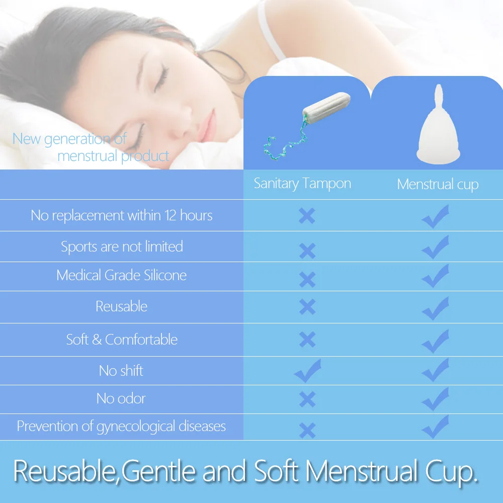 Силиконовый для использования в медицине менструальная чашка женской гигиены