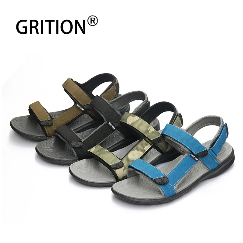 GRITION/мужские кроссовки Уличные сандалии Летняя пляжная обувь на плоской подошве