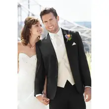 2022 mais recente entalhe lapela design masculino preto ternos venda quente feito sob encomenda dois botões vestido de casamento do noivo blazer 3 peças magro (1)