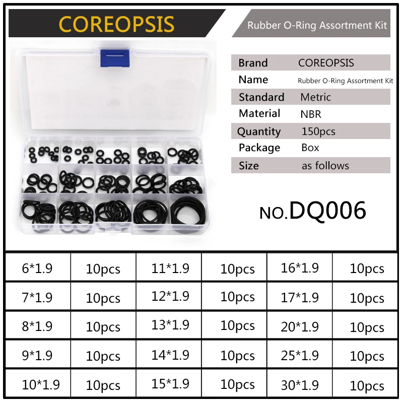 150 шт. PCP DIY NBR уплотнения шайбы уплотнительные колец Замена прочный резиновых