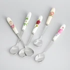 1 шт., керамическая ложка для кофе в стиле ретро